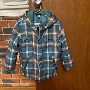 Cat and Jack plaid kids winter jacket